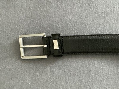 Boss, Hugo Boss Herren Echtleder Leder Gürtel, 100 cm, schwarz