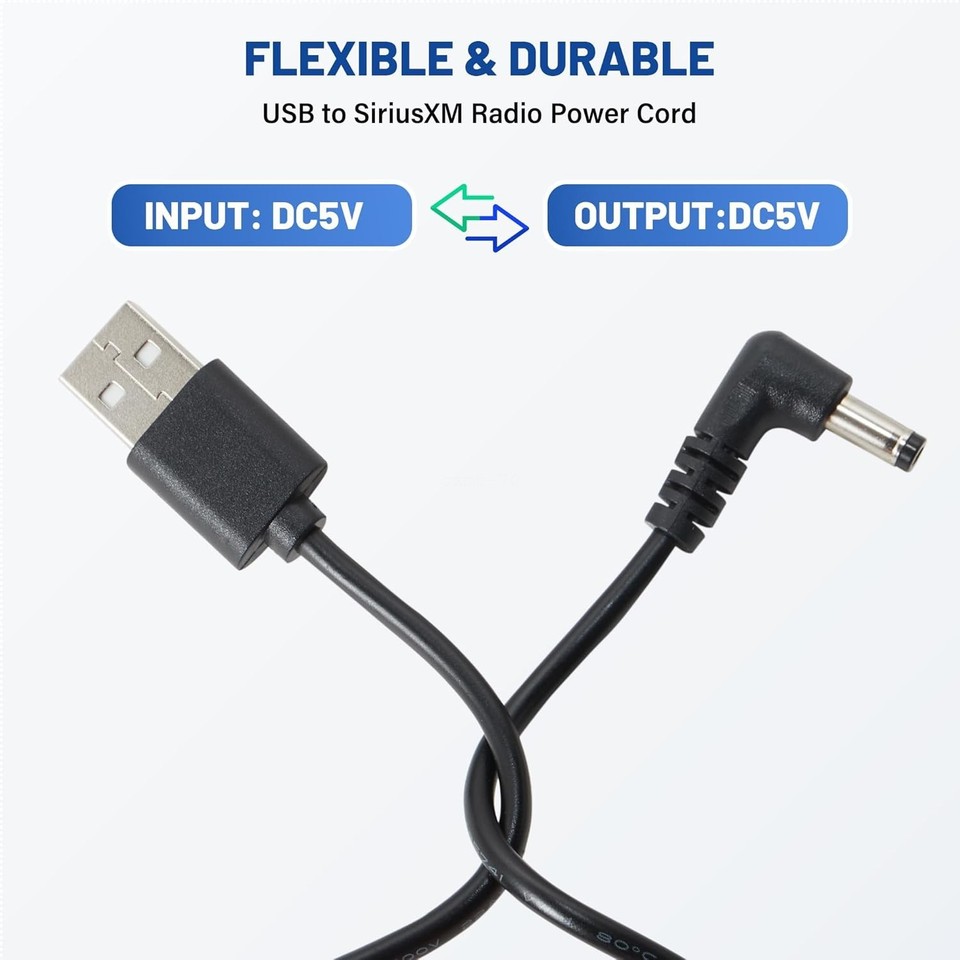 XM Onyx For XM Portable Satellite Radios ABLEGRID Car Power Adapter Cord For Sirius XM Satellite Radio - Onyx, XDPIV1, XDNX1 Models SiriusXM Car Power Adapter - Foto 6