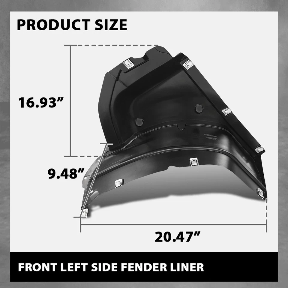 Front Fender Liner Splash Shield Left Side Fit For 2015-2018 Audi Q3 Quattro - Image 4 of 4
