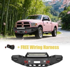 For 2006-2009 Dodge Ram 25003500 Steel Front Bumper W Square Lights D-rings