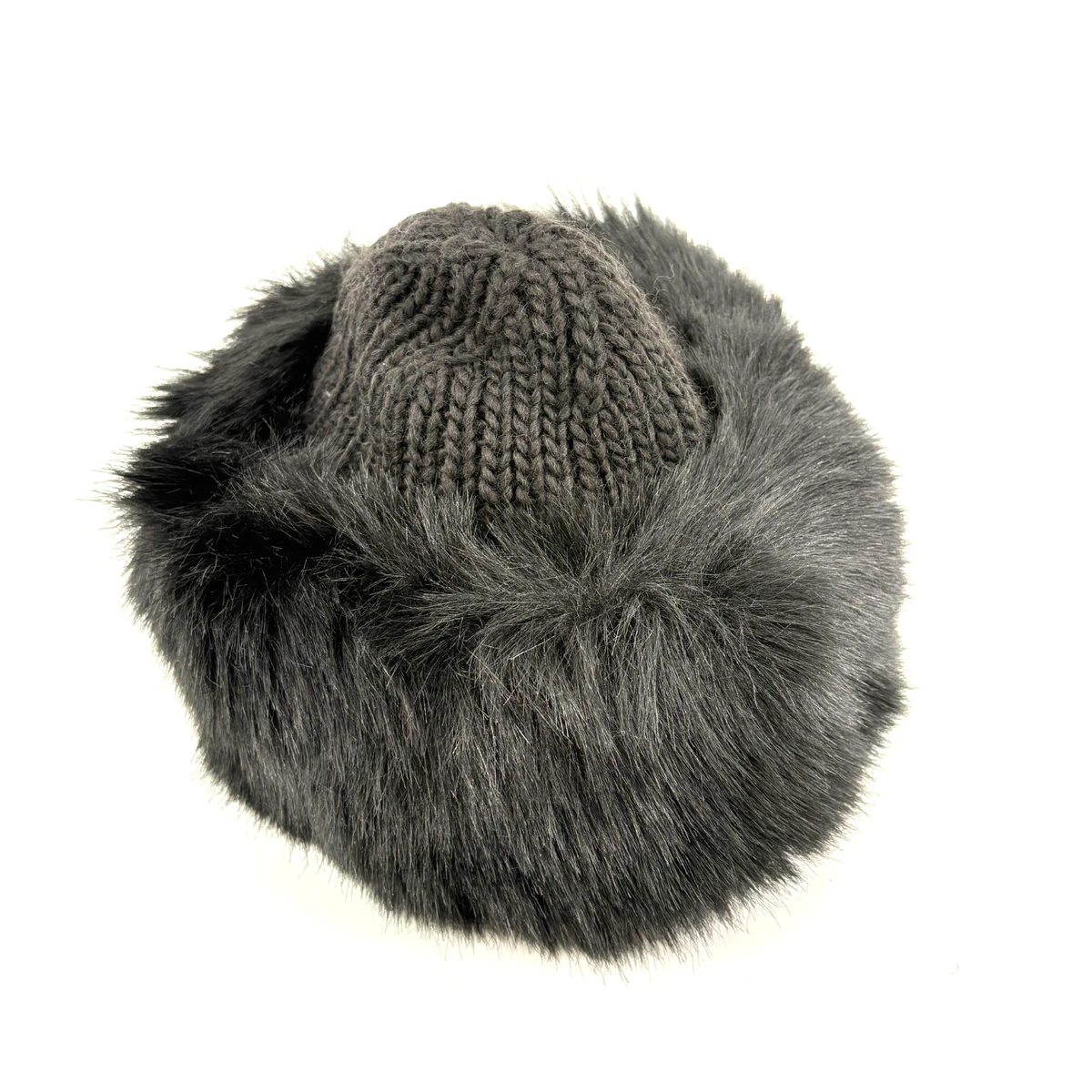 Ultra-plush black full-fur Cossack-style beanie hat Black Russian Cossack Hat - Mouton Sheepskin: Sheepskin Town main image 2