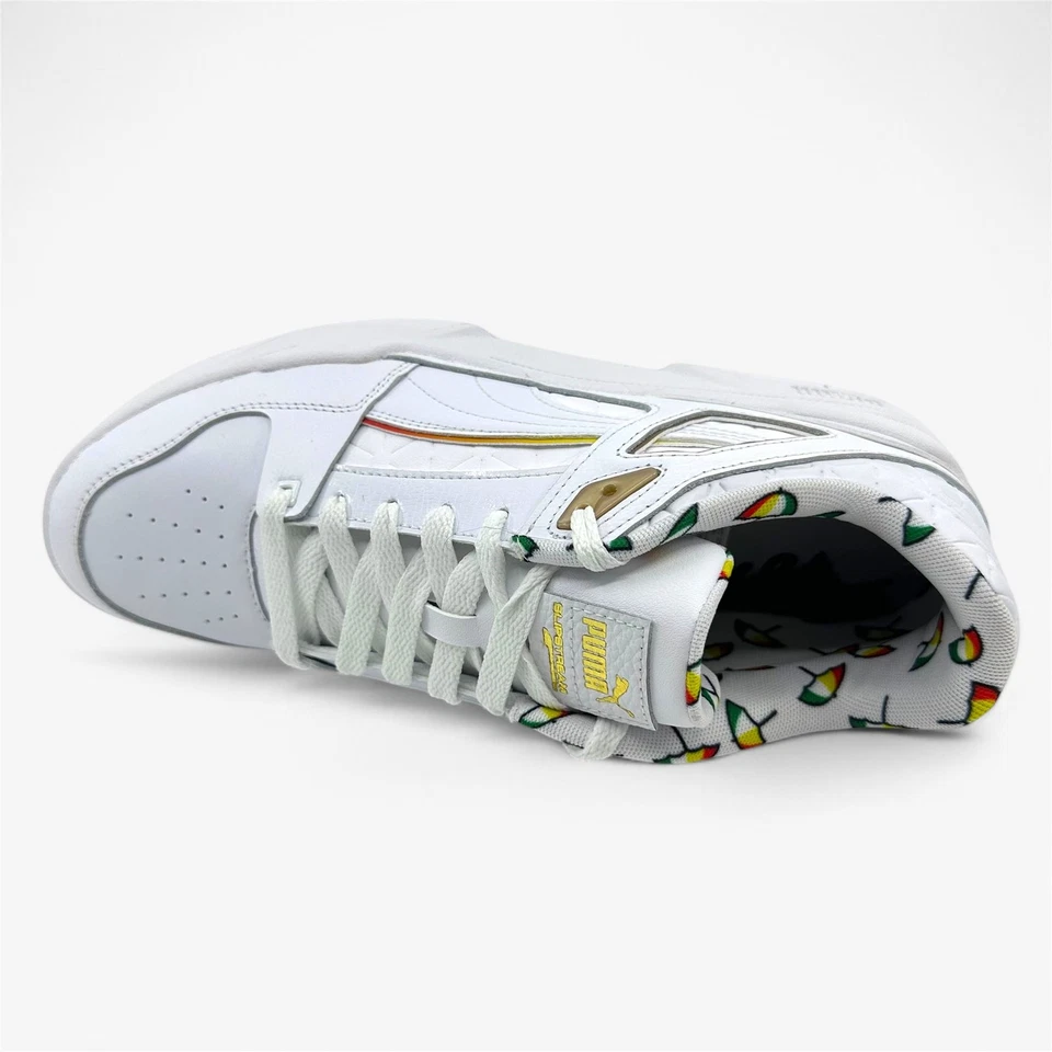 Zapatos de golf impermeables PUMA x Arnold Palmer Slipstream G blancos velocidad amarillos para hombre Foto 4 de 4