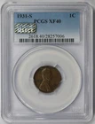 1931-S Lincoln Wheat Cent 1C PCGS XF 40 Littleton Select Sticker