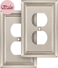 Sunken Pearls Heavy Duty Decorative Wall Plate Switch Plate Outlet Cover (Single