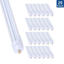 8FT 45W 65W Led Shop Light Bulbs, 8 Foot Led Tube Light FA8 T8 T12 Single Pin