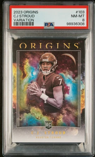 2023 Panini Origins CJ Stroud Variation #103 RC PSA 8