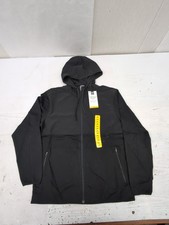 Member's Mark Men's Everyday Active Full Zip Mixed Media Hoodie Black Sz Med BR2