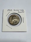 1964 Silver Washington Quarter D With Toning, Last Year Of U.S. Silver Quarters
