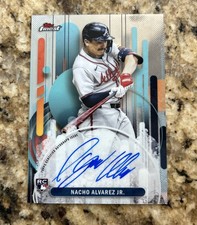 2025 TOPPS FINEST BASEBALL NACHO ALVAREZ JR. ON CARD AUTO ROOKIE CARD RC