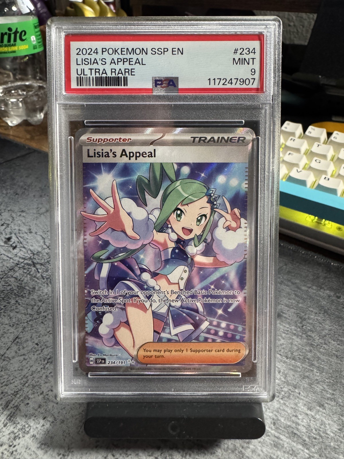 Lisia's Appeal 234/191 Sv08: Surging Sparks Holo PSA 9