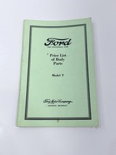 Ford Model T Price List Of Body Parts - March 15 1927 - Reprint