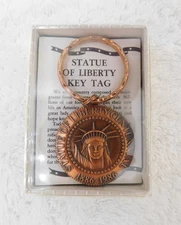 Statue of Liberty 3D Relief Art Centennial Numbered Key Tag Chain w/Orig. Case