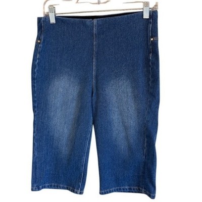 Lysse New York Women's Pull On Denim Stretch Jean Bermuda Shorts MD