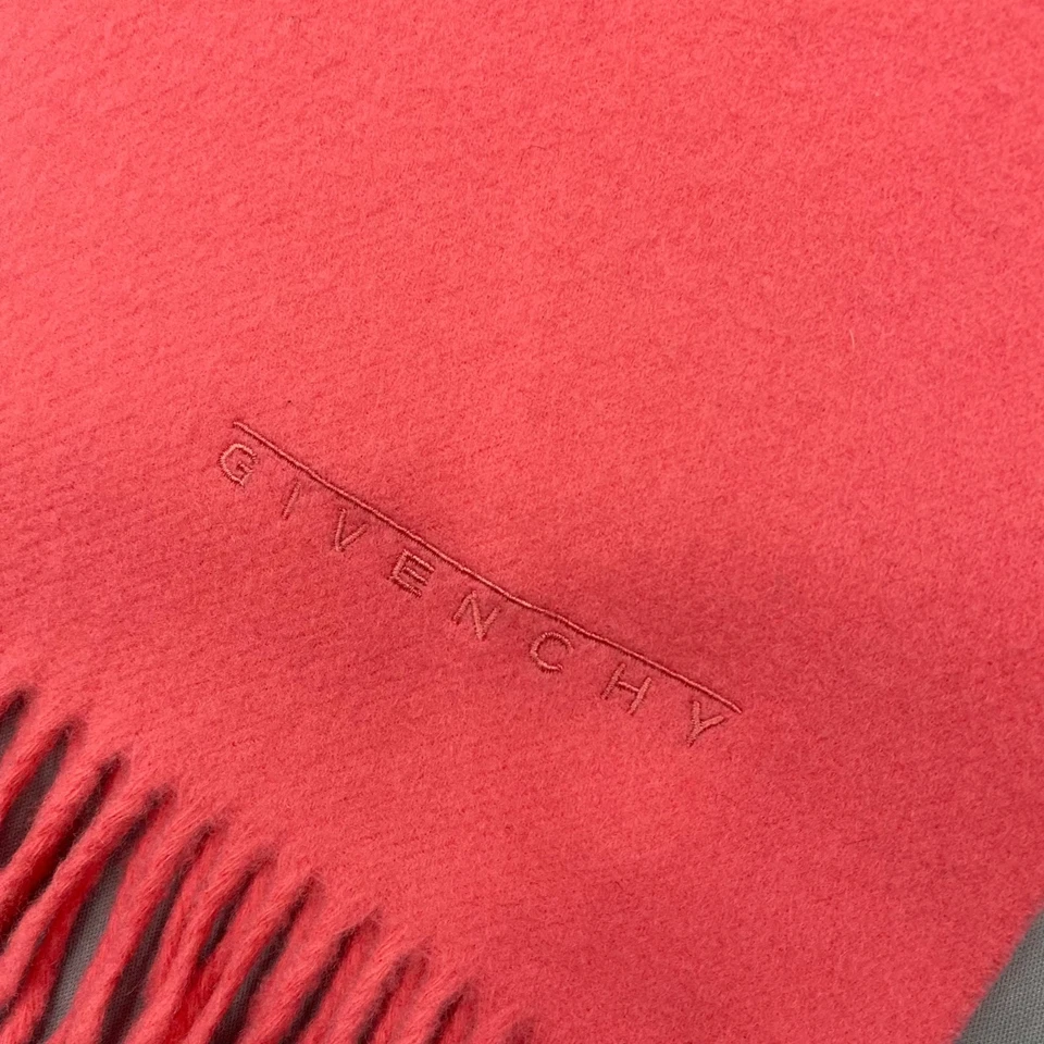 Bufanda de Lana Givenchy Vintage Clásica Flecos Calentador Invierno Cuello Bufandas 12x55 Foto 4 de 4