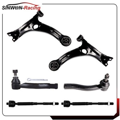 For 2003-2008 Toyota Corolla 6Pcs Lower Control Arm Tie Rod End Suspension Kits