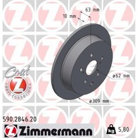 2X Zimmermann 590.2846.20 Bremsscheibe FüR Toyota Lexus Sienna RX L3 U5 L1
