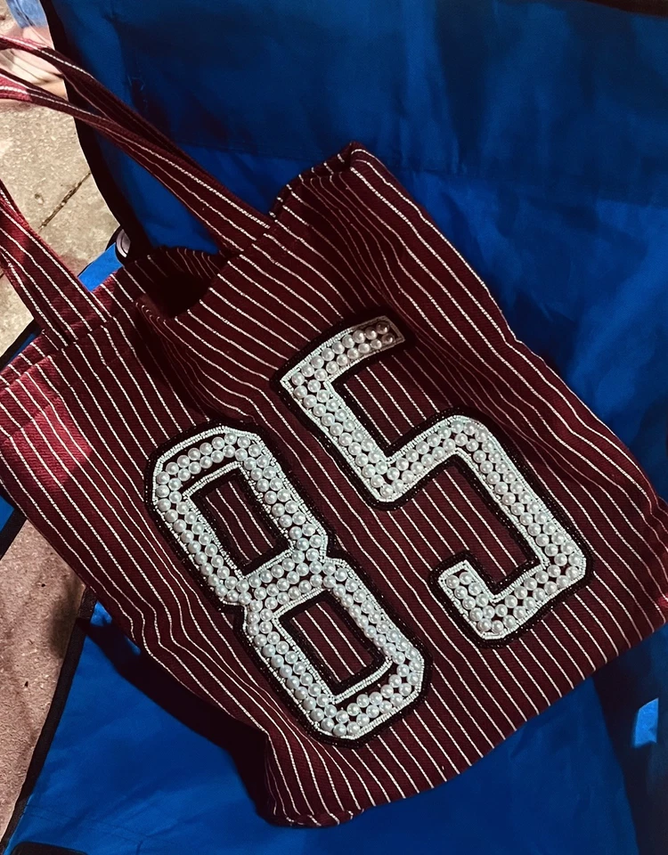 Bolso de Mano Anthropologie de Lona con Cuentas Foto 4 de 4