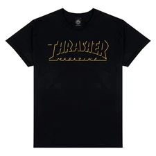 Thrasher Magazine SHADOW MAG LOGO Skateboard T Shirt BLACK