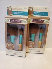 TWO ECOTOOLS Boho Luxe MINI Makeup Brush 2 Pc Set Holiday Cosmetic  Gift Set