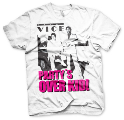 Officially Licensed Miami Vice- Party´s Over Kid Men's T-Shirt S-XXL Sizes