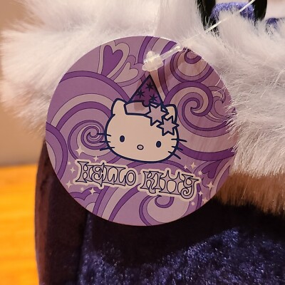 New! Vtg 2000 Sanrio Hello Kitty Purple Velvet Purse Handbag with