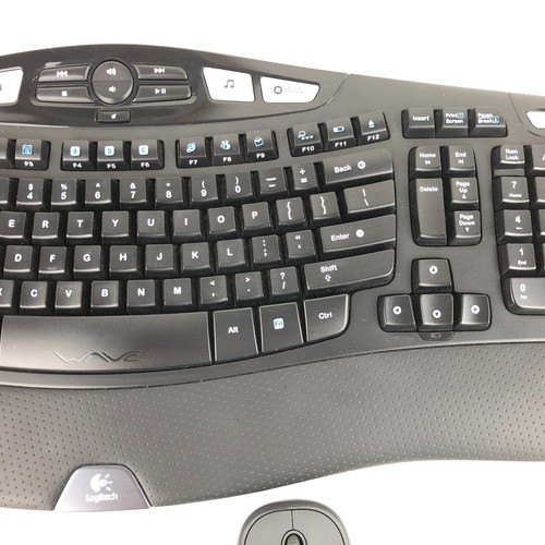 LOGITECH MK550 Comfort Wave Unifying 2.4Ghz Wireless Keyboard & Mouse TESTED! - Photo 3/10