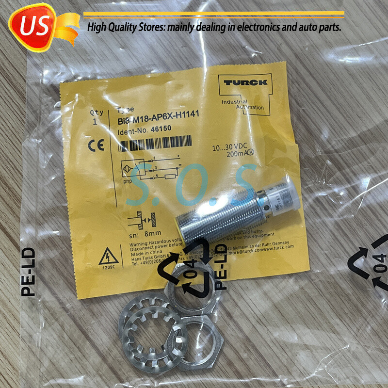 M18 Threaded Proximity Switch NEW TURCK BI5U M18 AP6X H1141 Proximity Sensor   10 30V DC, 200mA (Part #1635140) 10 30V DC Industrial Sensor