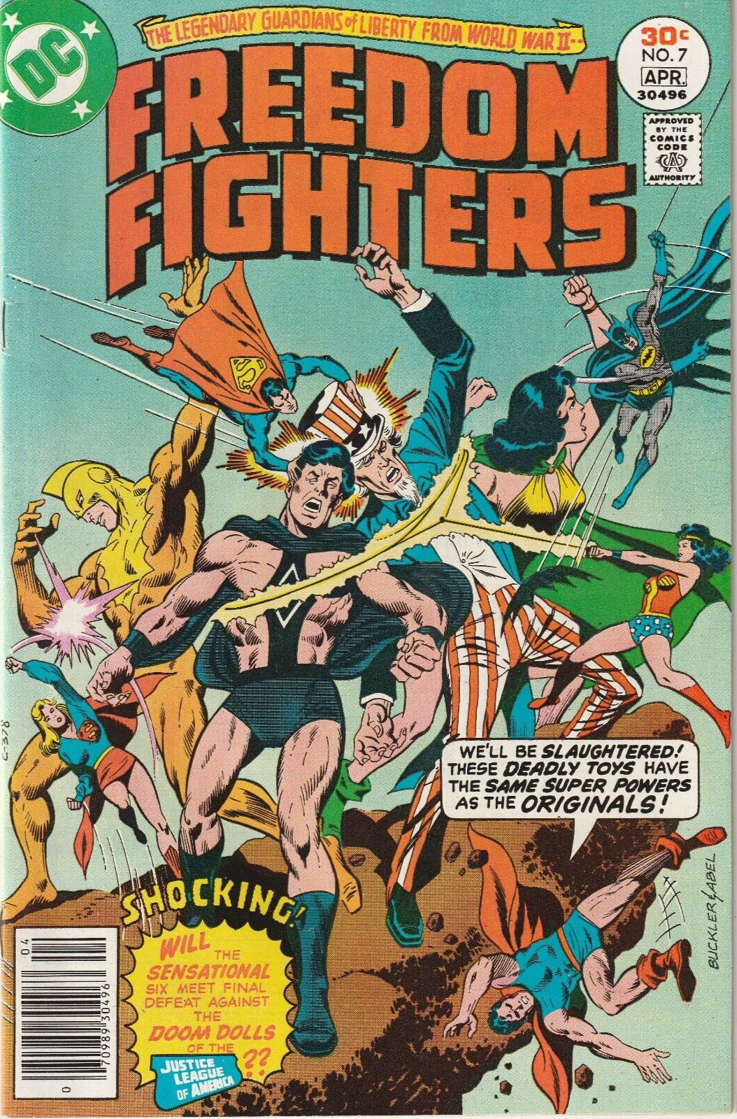 FREEDOM FIGHTERS #7   THE CRUSADERS * THE ELF  DC  1977  NICE!!!