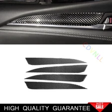For Mazda 6 Atenza 2020-2021 Carbon Fiber Vinyl Inner Door Panel Strip Trim 4PCS