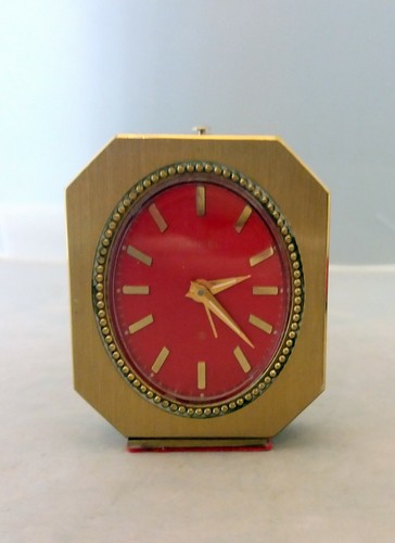 Art Deco Gilt Bronze Traveling Alarm Clock - Picture 6 of 10