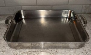 Vollrath Stainless Steel Ware Casserole Pan Tray With Handles NSF 14.5X12 Inch