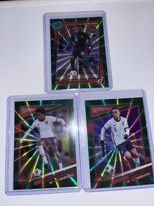 2021-22 Donruss Soccer green laser Sergino Dest, Weston Mckinnie, J. Siebatcheu