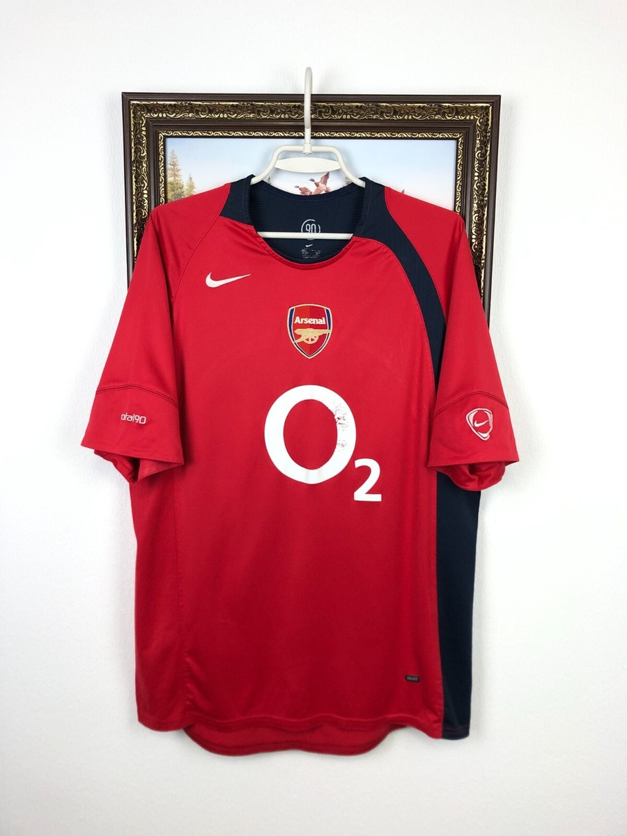 Vintage Nike Arsenal o2 Football Train Shirt Soccer Jersey Mens