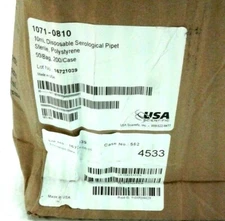USA SCIENTIFIC 1071-0810 DISPOSABLE SEROLOGICAL PIPET 10ML CASE OF 200 