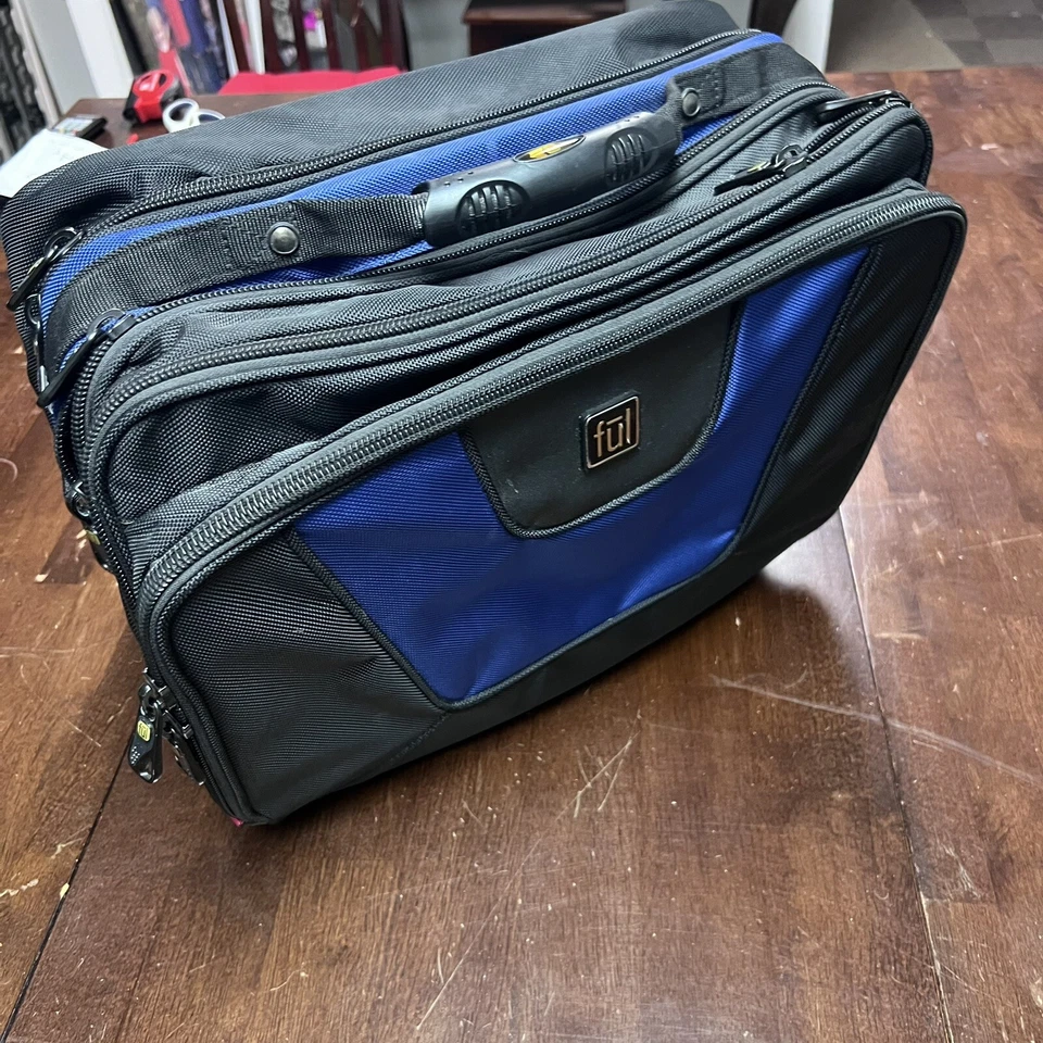 Equipaje con ruedas COMPLETO de 18" x 12" para computadora portátil mango de telescopio rodante de 2 ruedas Foto 3 de 4