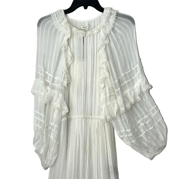 isabel marant long white dress Isabel Marant Etoile Women's White Silk Designer Party Long Maxi Dress Gown  XS