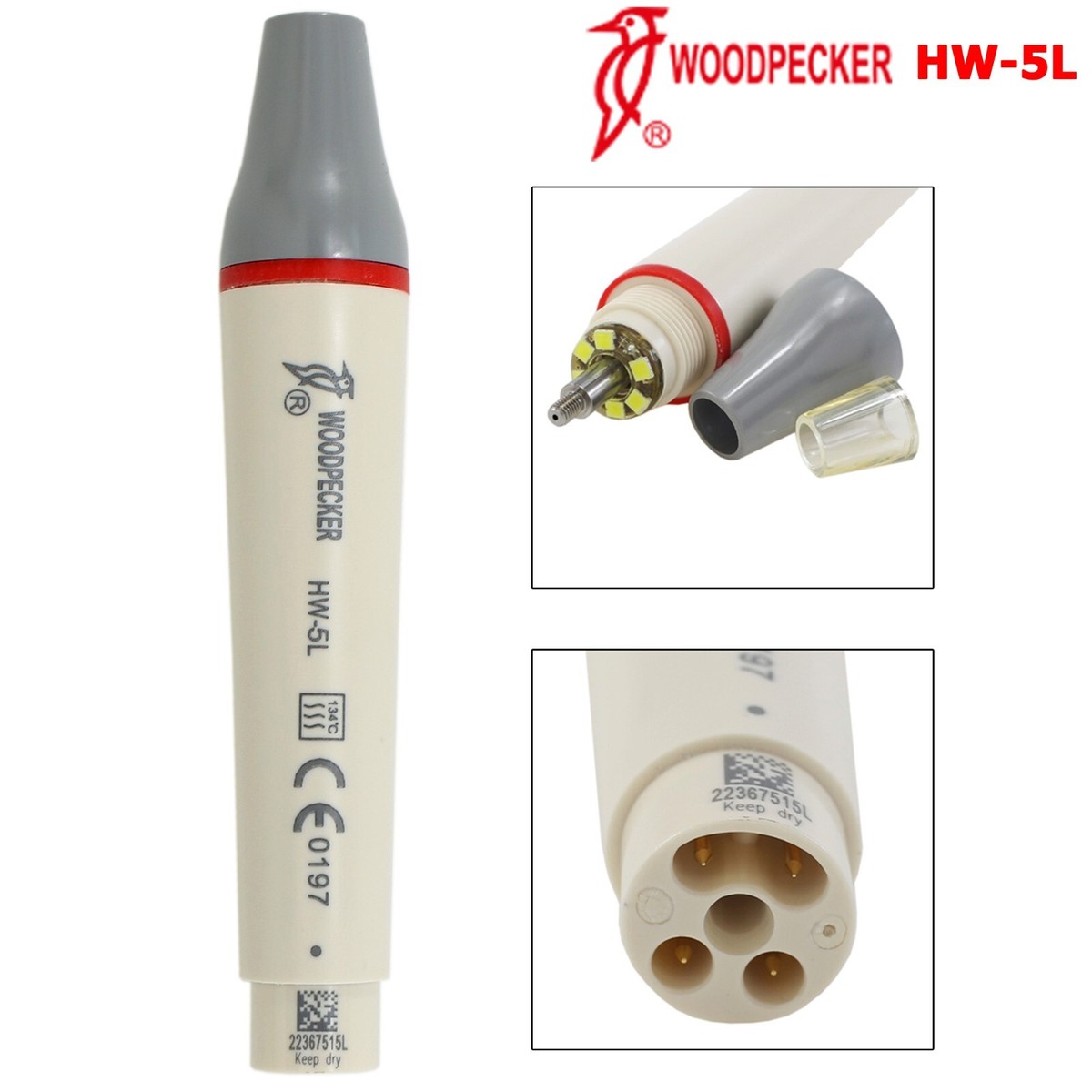 Détartreur à Ultrasons Dentaire Woodpecker - Pièce à Main - Pour Labo Ou Cabinet Dentaire