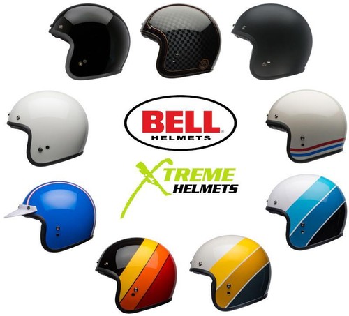 Bell Custom 500 Helmet 3/4 Open Face Vintage Retro Motorcycle 5 Snap XS-2XL