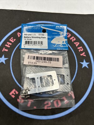 Align T-Rex 450. HS1246T-75. Battery Mounting Plate, 1K Silver