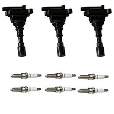 3pcs Ignition Coils & 6pcs Iridium Spark Plugs UF431 for 2003-2006 Kia Sorento