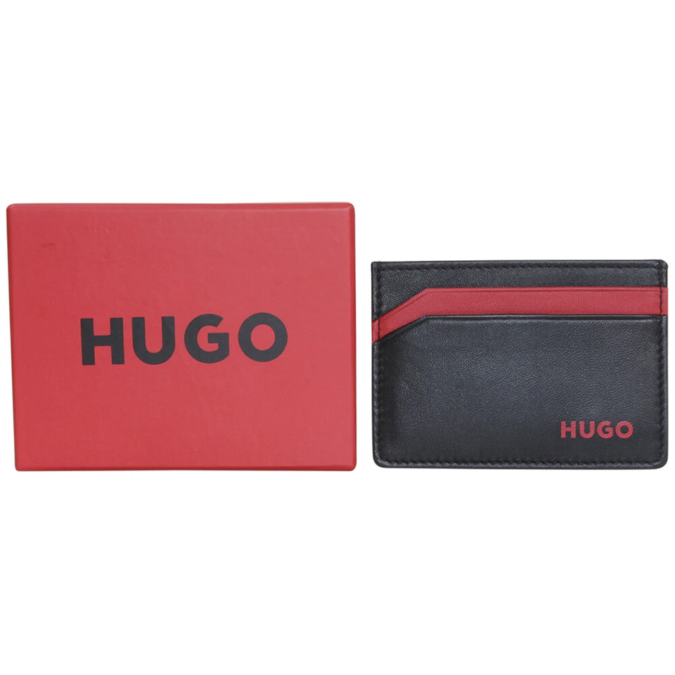 Portatarjetas billetera de cuero genuino Hugo Boss Subway-S para hombre Foto 3 de 3