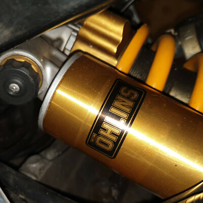 OHLINS Ersatz Klare Vinyl Grafiken Aufkleber X 2 Stück BLK LRG STIL 2 75Mm