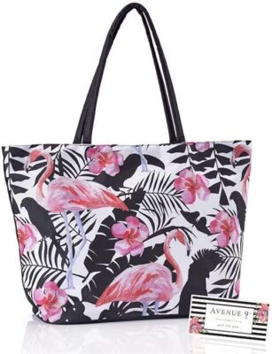 Giftcraft AVENUE 9 TROPICAL VIBE, FLAMINGO DESIGN TOTE BAG