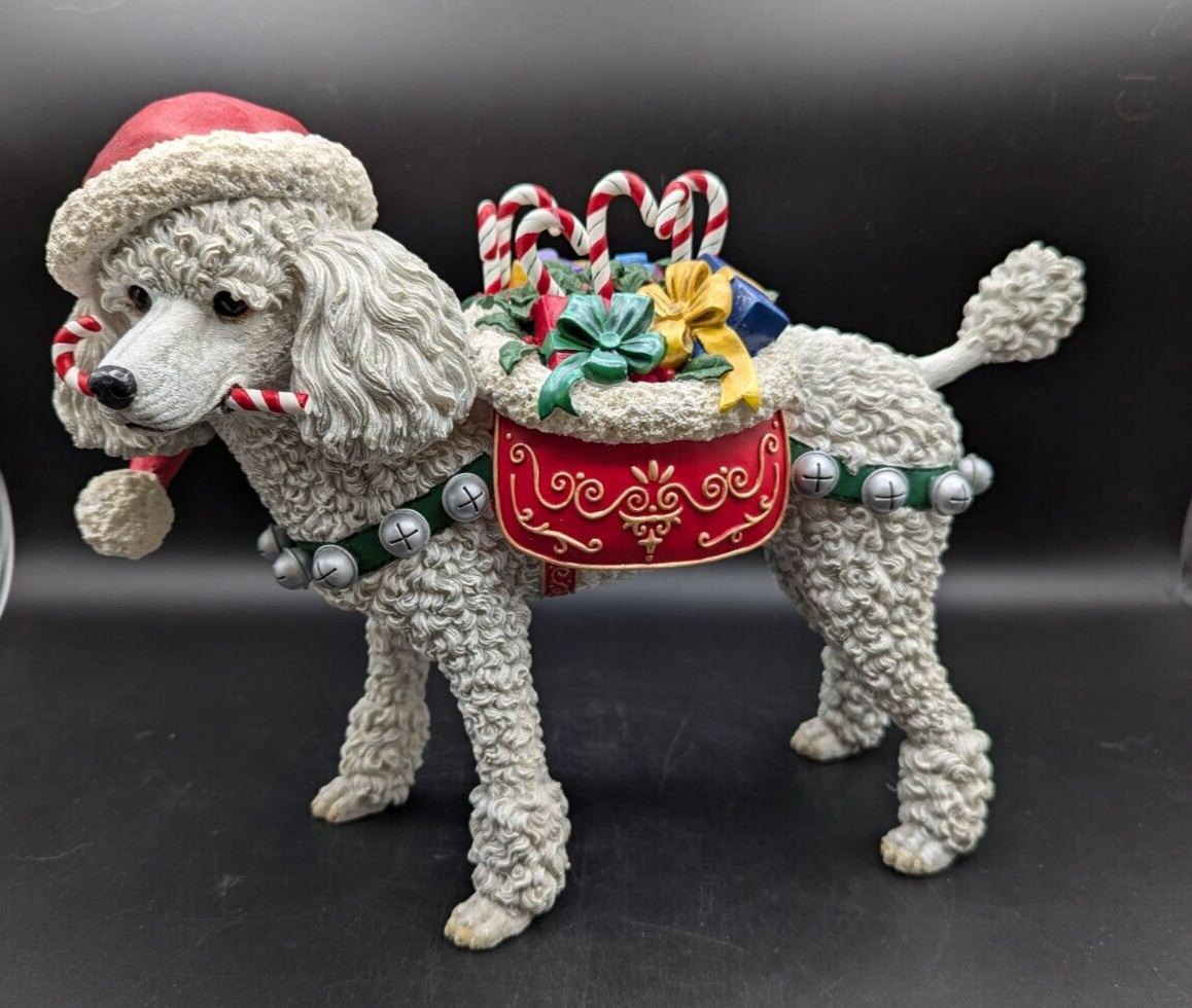 Danbury Mint Christmas Poodle Santa Dog Puppy White VTG Rare Retired - Main Image