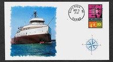 SS Edmund Fitzgerald Collector's Envelope Original Period 1975 Stamp *A1061
