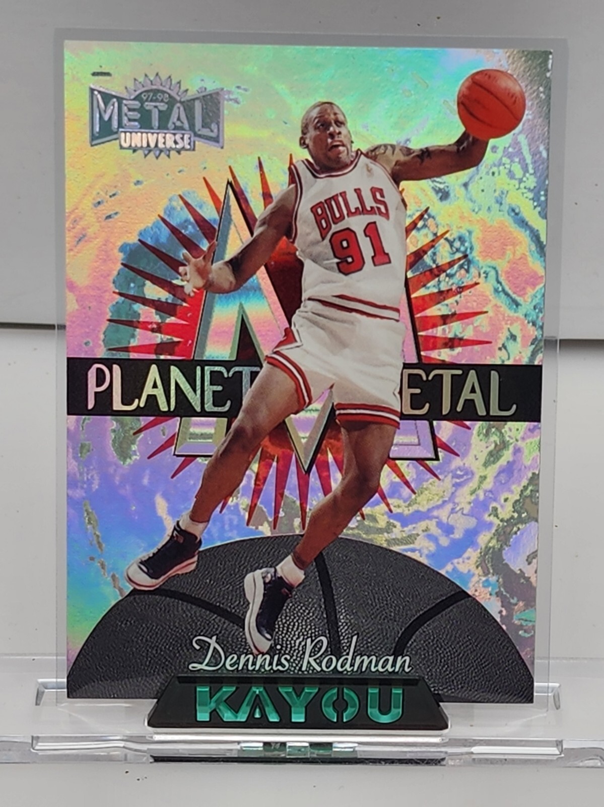 Dennis Rodman 1997 Metal Universe #10 Planet Metal Price Guide 