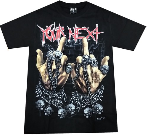 T-Shirt Herren Damen Totenkopf schwarz Baumwolle Biker Gothik tshirt Gr.M,L,XL - Bild 25 von 65