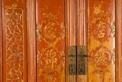 Buy Two-door Linen Cabinet With Character On Doors - Spruce Wood