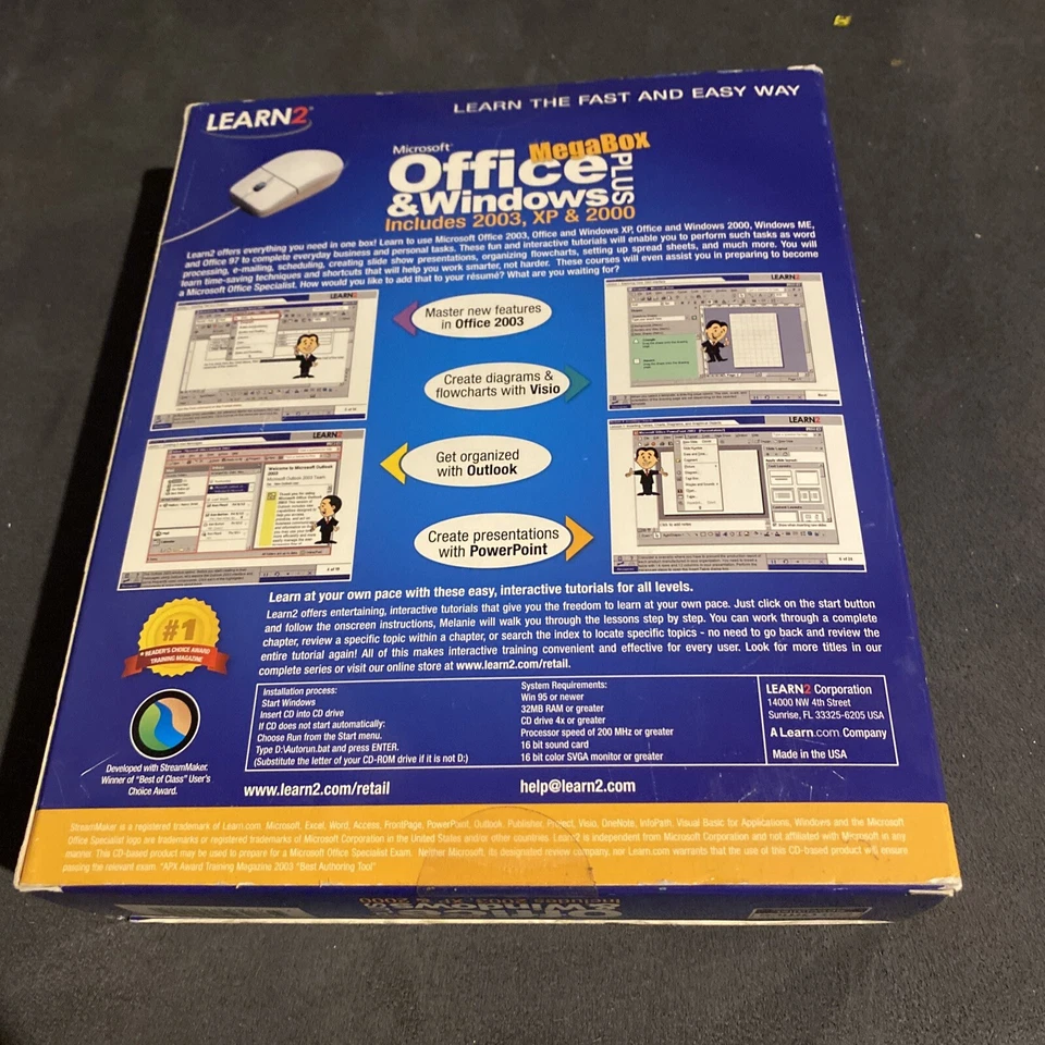 NOS Learn2 Microsoft Office y Windows Plus MegaBox incluye 2003, XP y 2000 Foto 2 de 3