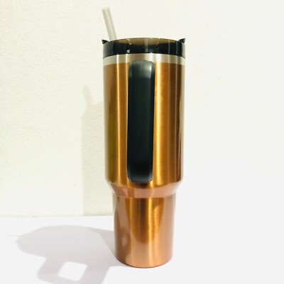 Starbucks+Stanley 40 oz. Quencher Tumbler Copper & Black Cold Cup